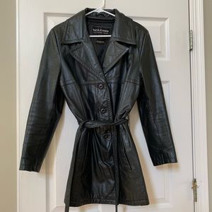 Wilson Leather Long Jacket Size Large